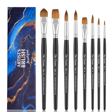 The Vienna - 8 Sable Watercolour Brushes