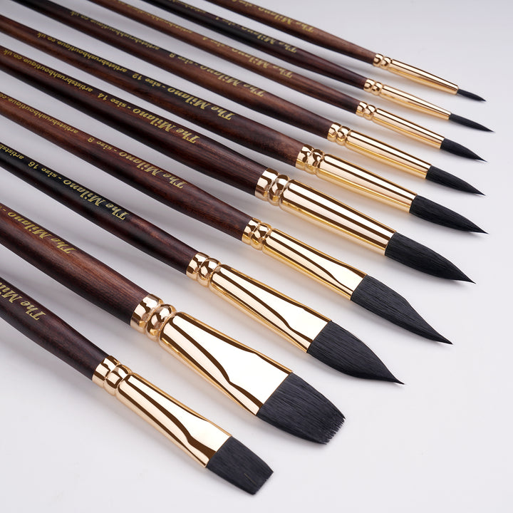 NEW - 10 Piece Professional Brush Set with Gift Box - The Milano