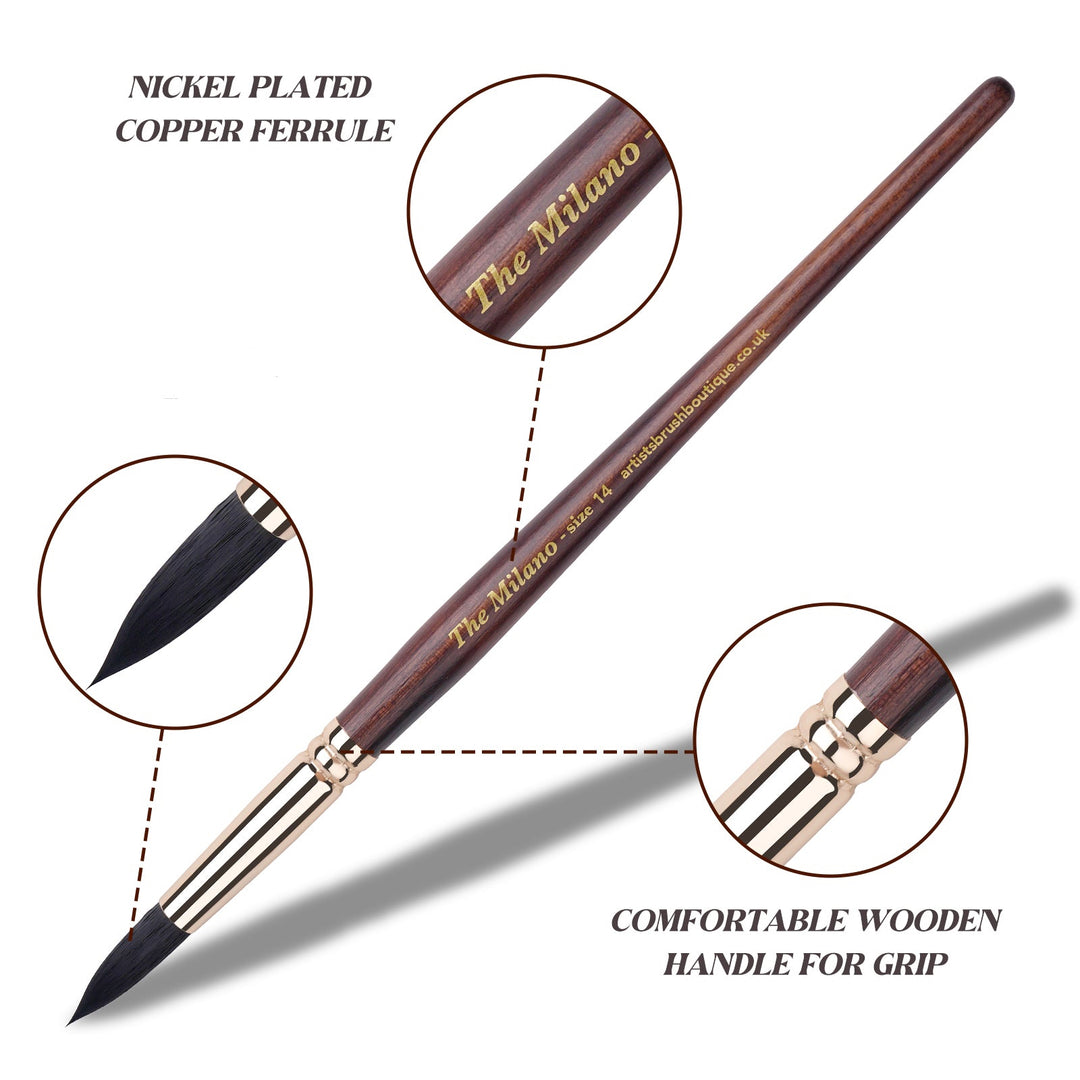 NEW - 10 Piece Professional Brush Set with Gift Box - The Milano