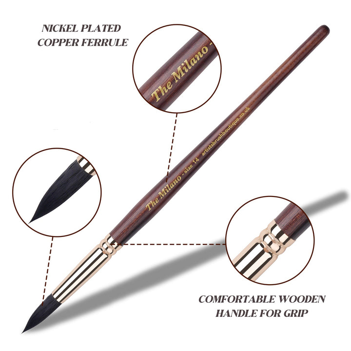 NEW - 10 Piece Professional Brush Set with Gift Box - The Milano