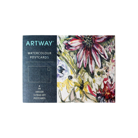 Watercolour postcard book, 12 postcards