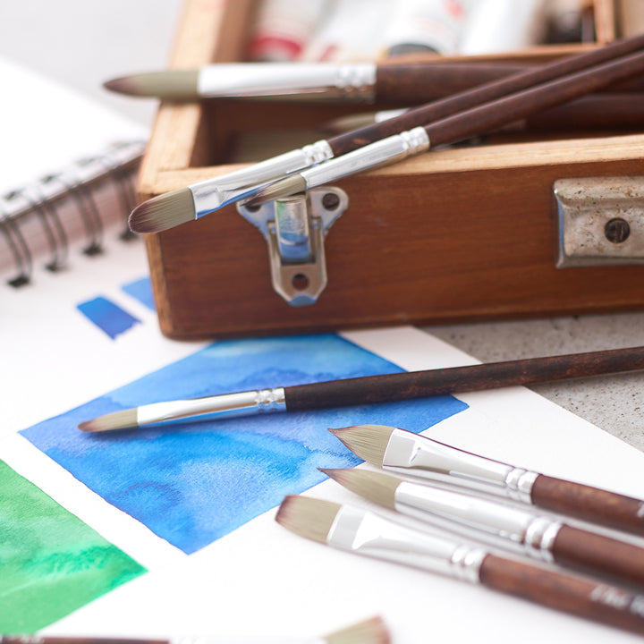 Set of 25 Premium Artist Brush Set with Canvas Roll Bag - The Venice