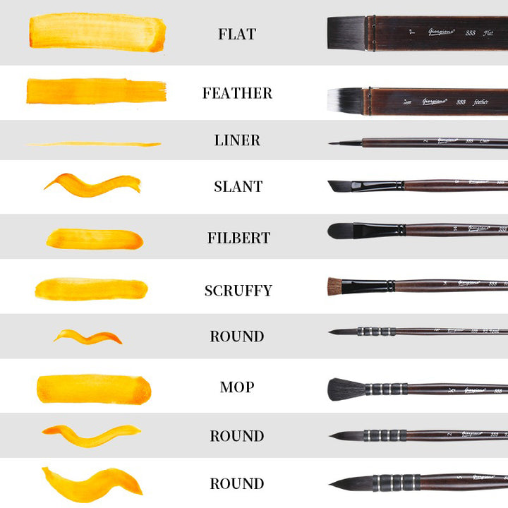 NEW - Professional 11-Piece Brush Set with Bag