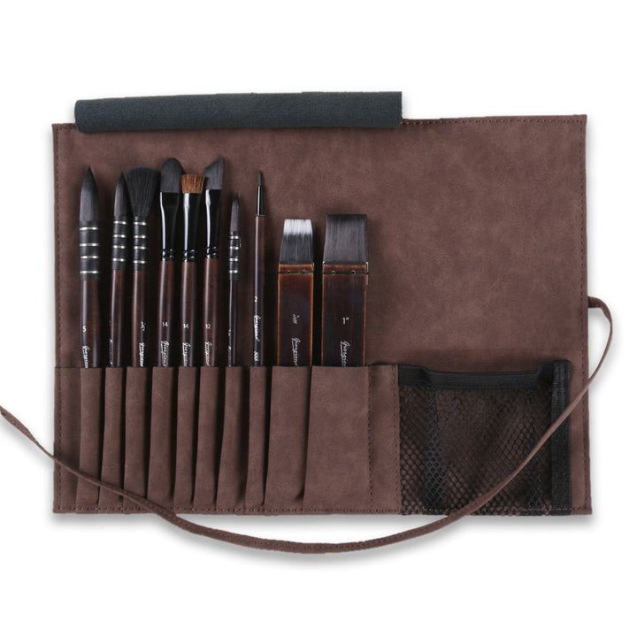 NEW - Professional 11-Piece Brush Set with Bag