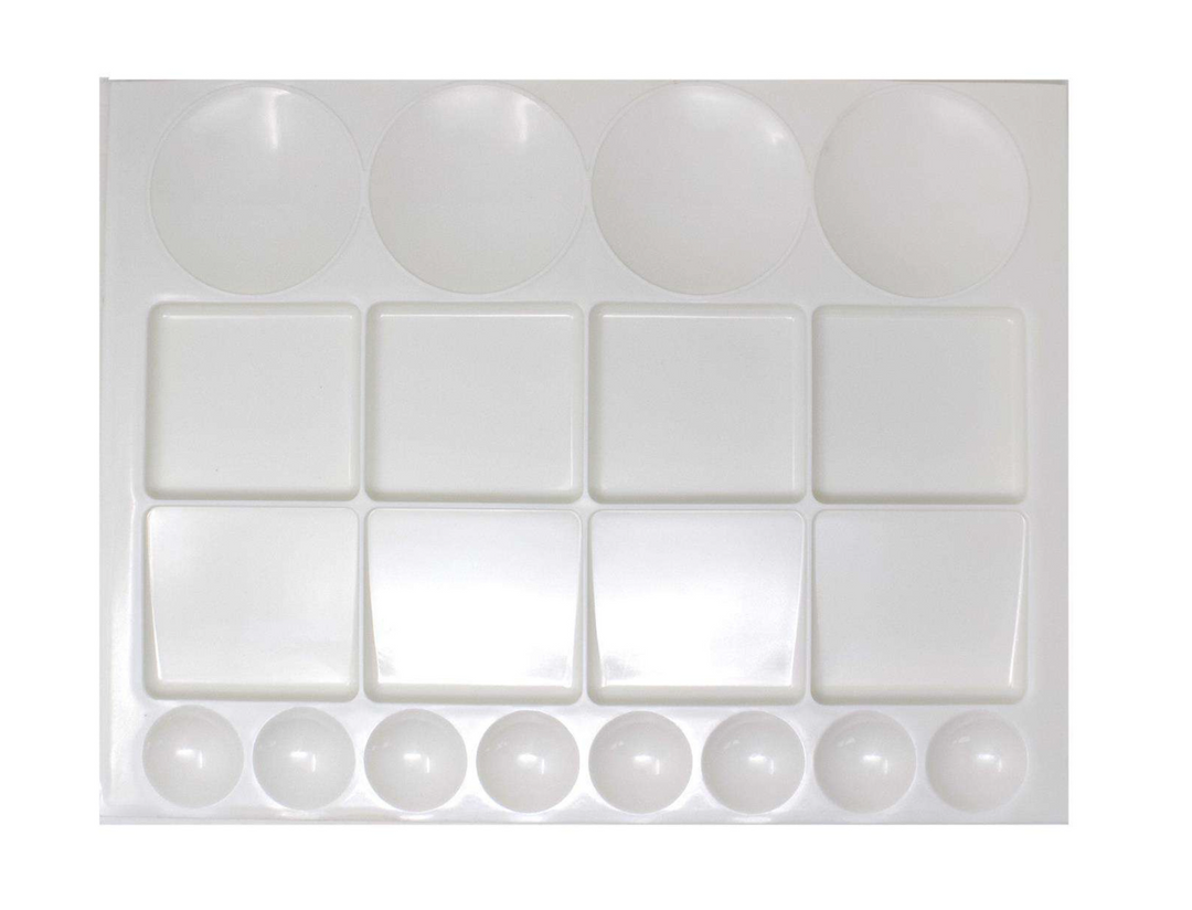 NEW - Artway Large Rectangular Paint Palette with 20 Assorted Mixing Wells - 250mm x 330mm