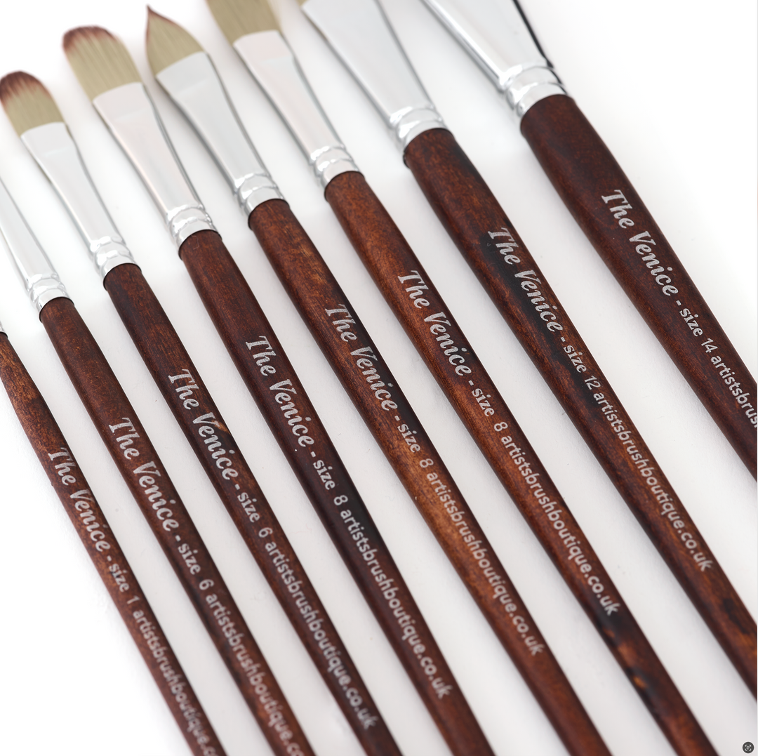 Set of 25 Premium Artist Brush Set with Canvas Roll Bag - The Venice