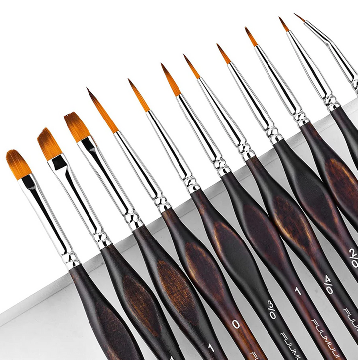 NEW: THE SICILY -  SET OF 11 FINE DETAIL ARTIST BRUSH