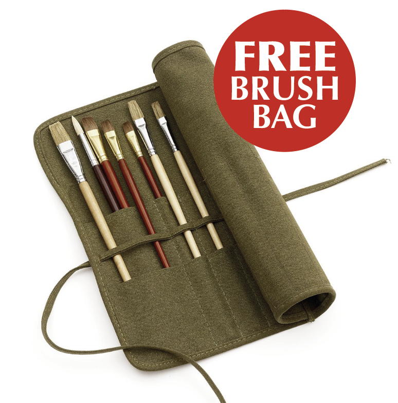 Set of 18 Sable Brushes - SPECIAL SAVER BUNDLE - FREE BRUSH BAG