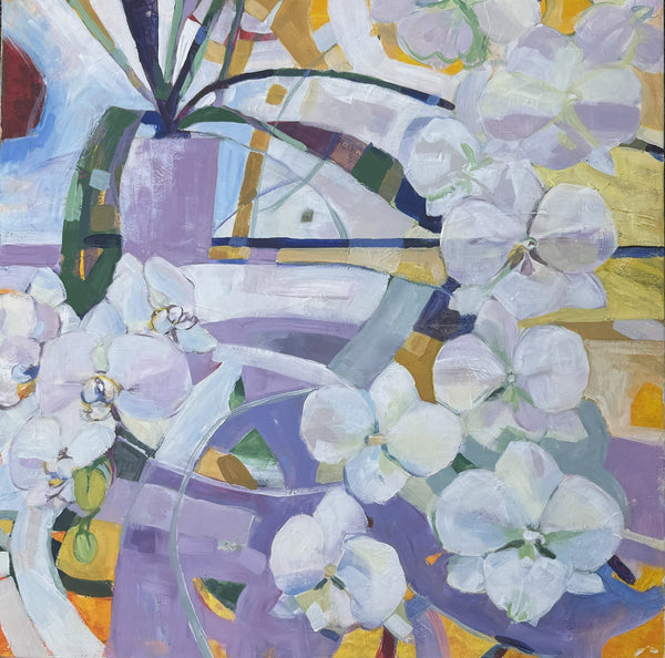 Orchids, painting by Dominika Pedzik