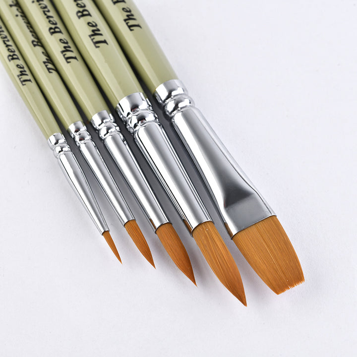 New The Berwick Synthetic Sable Artist Brush Set of 5