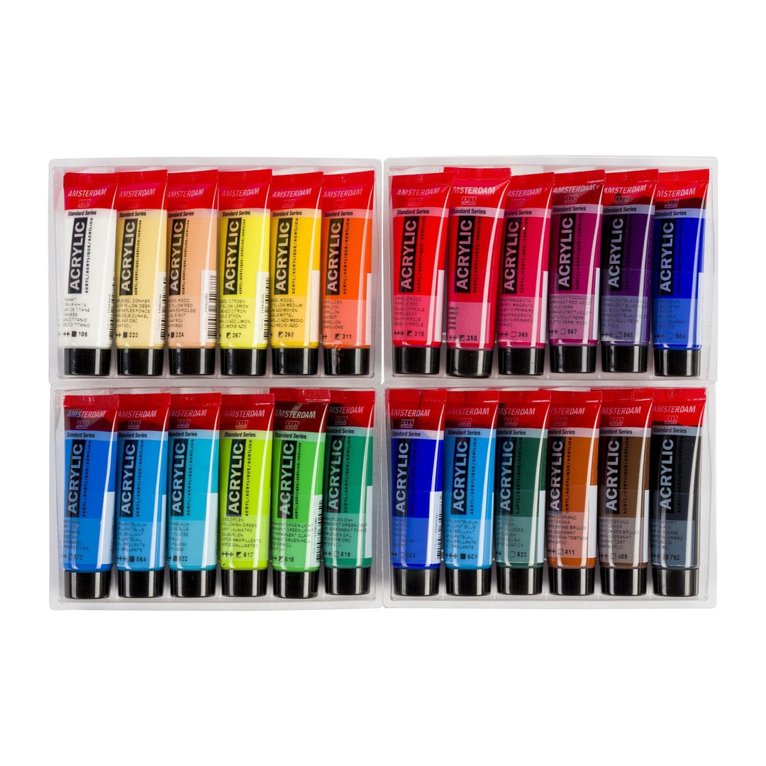 AMSTERDAM acrylic paint selection set | 24 x 20 ml - The Fine Art Warehouse