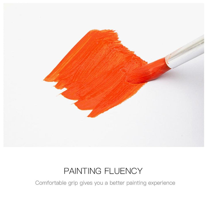 Natural Hair (budget) set of 6 round head brushes - sizes 2,4,6,8,10,12 - The Fine Art Warehouse