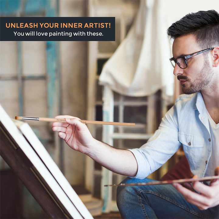 Natural Hair (budget) set of 6 round head brushes - sizes 2,4,6,8,10,12 - The Fine Art Warehouse