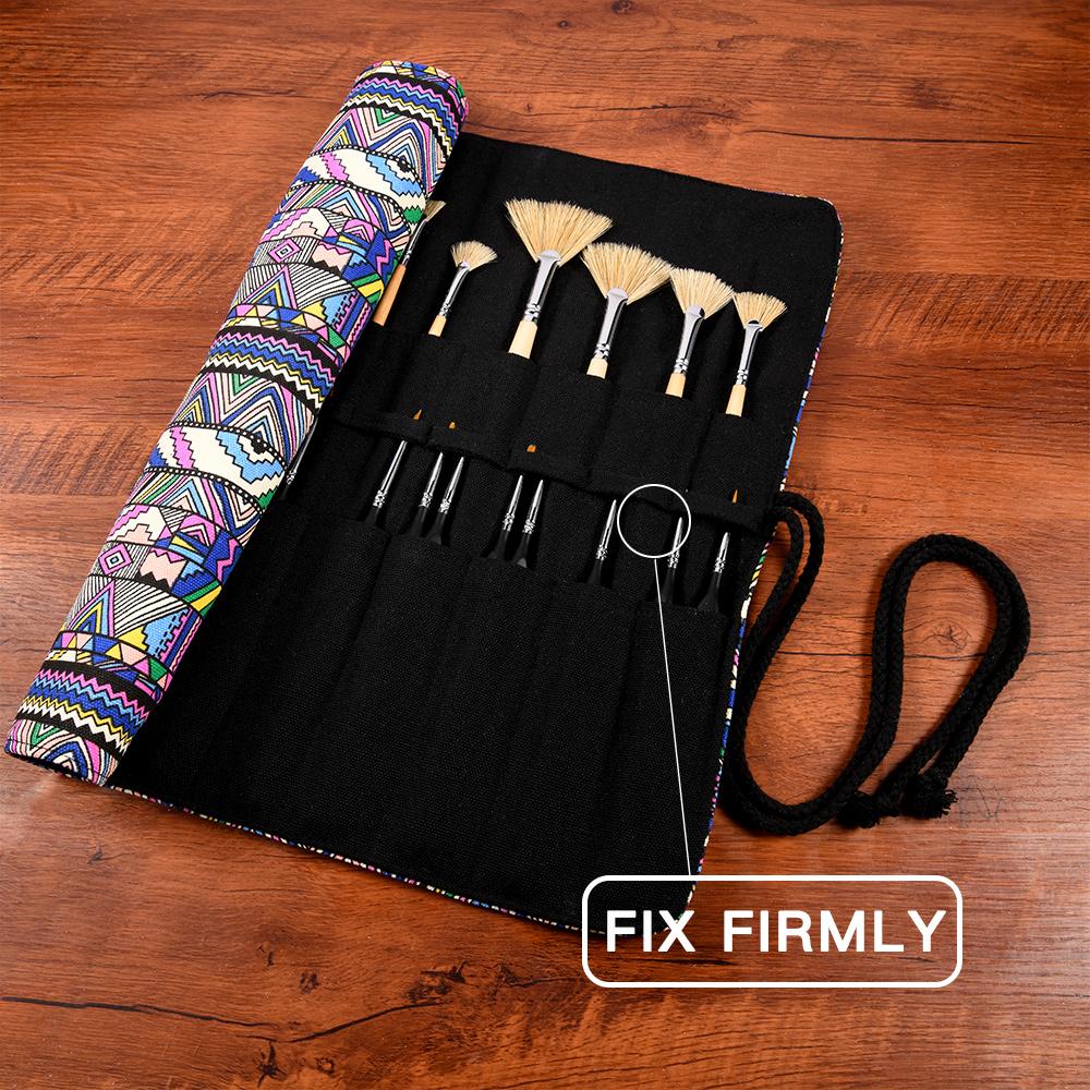 Patterned Design Brush Bag - The Fine Art Warehouse