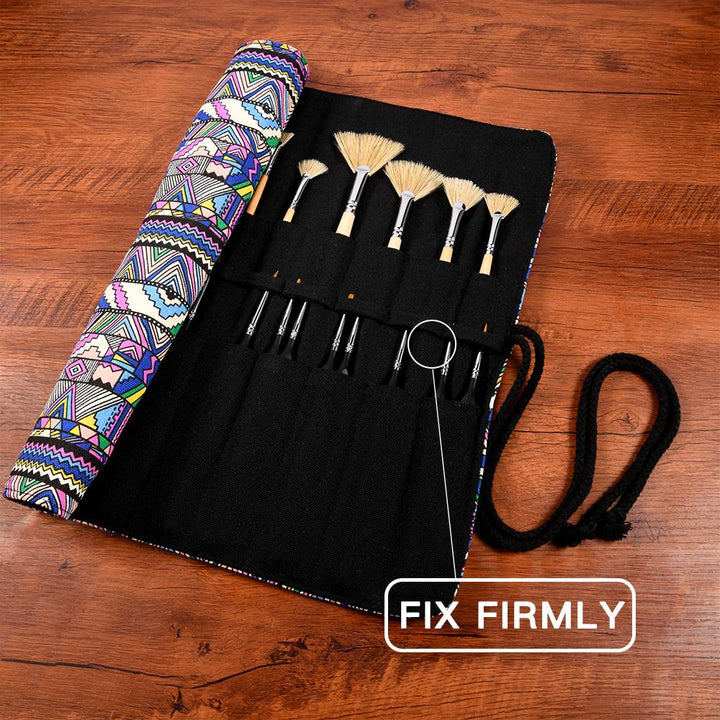 Patterned Design Brush Bag - The Fine Art Warehouse