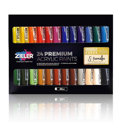 Zieler premium acrylic set, 24 large tubes