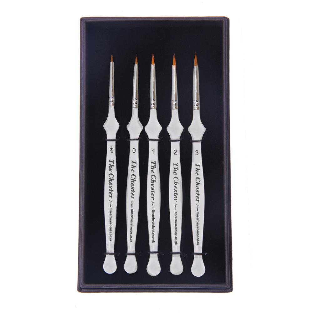 Premium Fine Detail Brush Set of 5 with Gift Box - The Fine Art Warehouse