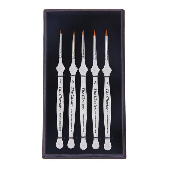 Premium Fine Detail Brush Set of 5 with Gift Box - The Fine Art Warehouse