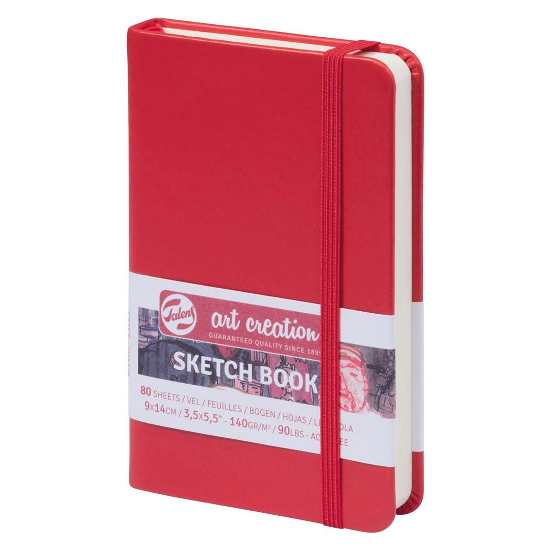 TALENS ART CREATION Sketchbook Red 9 x 14 cm 140 g 80 Sheets - The Fine Art Warehouse