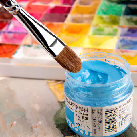 The Oxford - 6 Sable Filbert Brushes