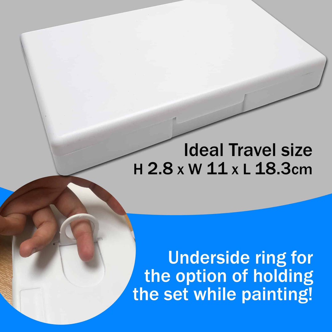 Watercolour Starter Art Gift Set – by Zieler | Contains: 24 Watercolour Half Pan Set, A4 Watercolour Pad & 5 Premium Watercolour Brushes - The Fine Art Warehouse