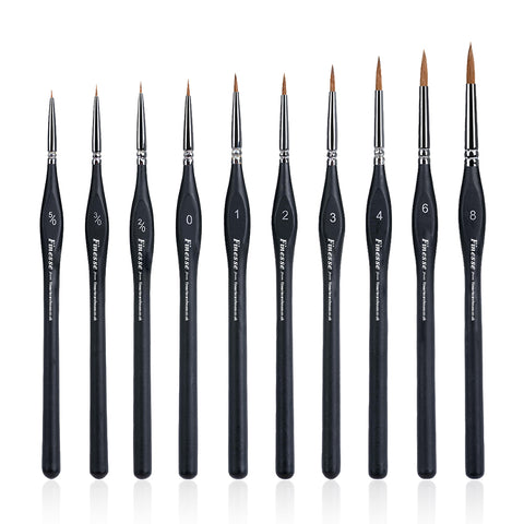 The Finesse - 10 Taklon Fine Detail Brushes