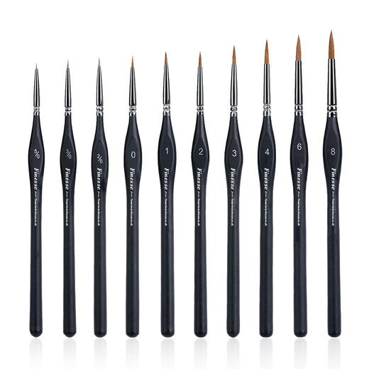 The Finesse - 10 Taklon Fine Detail Brushes