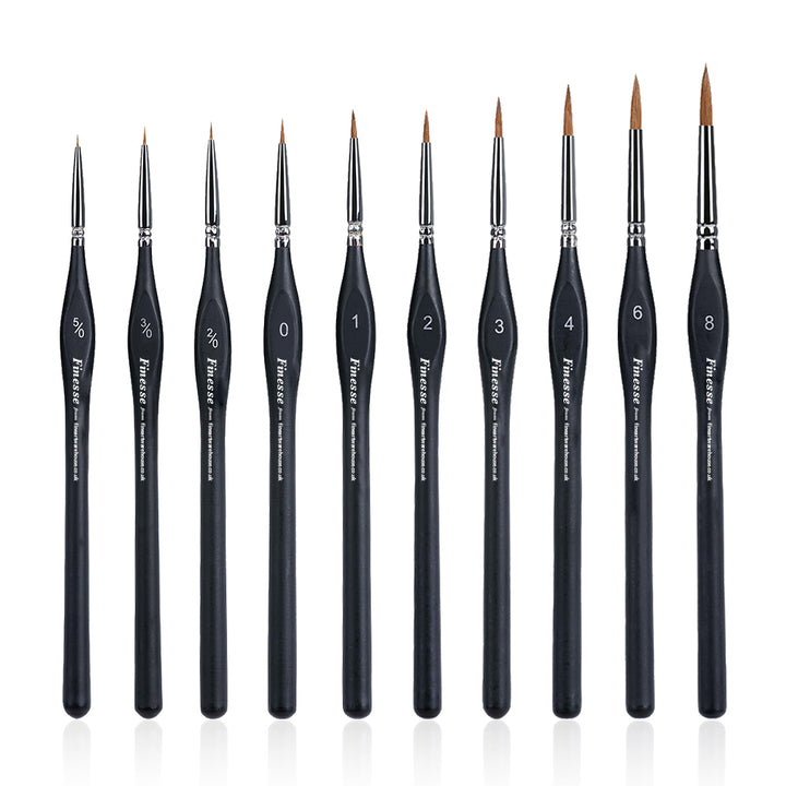 The Finesse - Fine Detail Artist Brush Set of 10