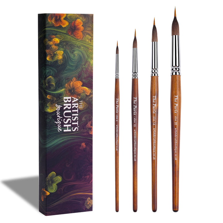 NEW: Extended Point Sable Detail Brushes with Gift Box - The Paris