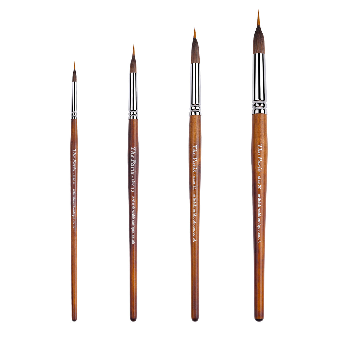 NEW: Extended Point Sable Detail Brushes with Gift Box - The Paris