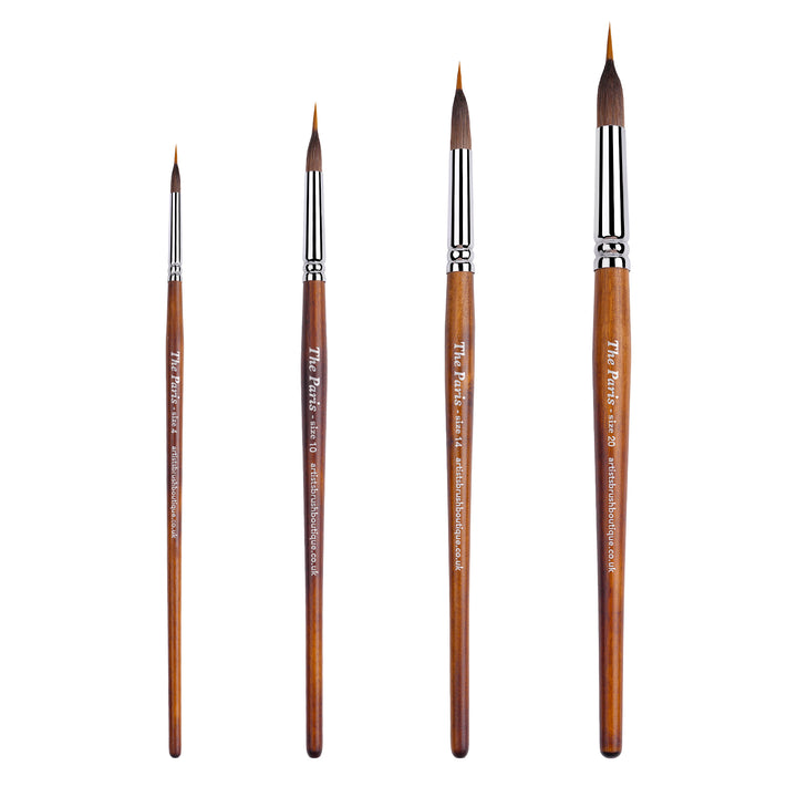 NEW: Extended Point Sable Detail Brushes with Gift Box - The Paris