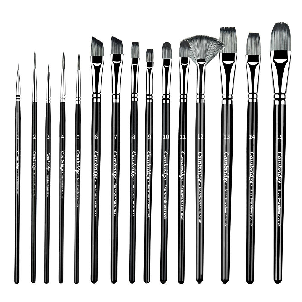 The Cambridge 15-Piece Artist Brush Set with Case, view 12