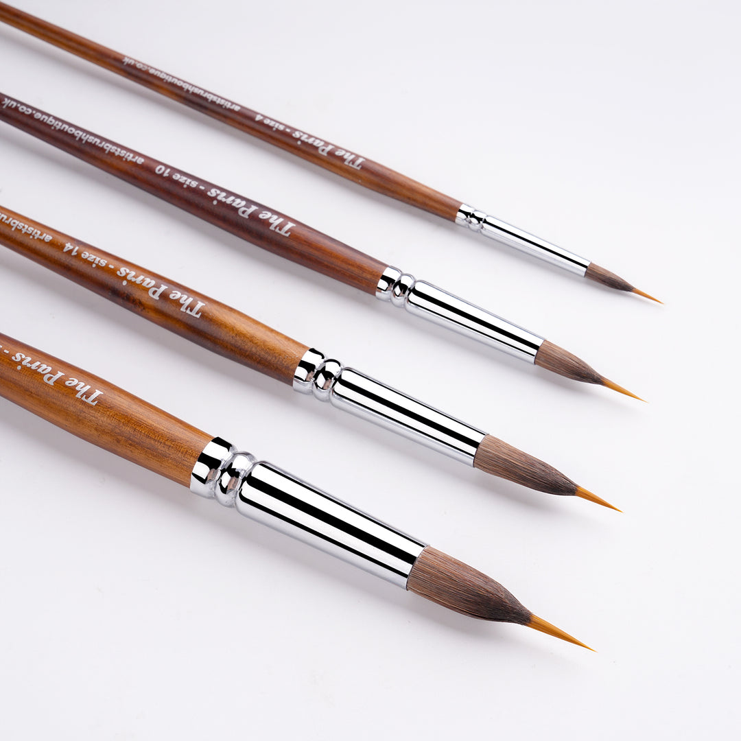 NEW: Extended Point Sable Detail Brushes with Gift Box - The Paris