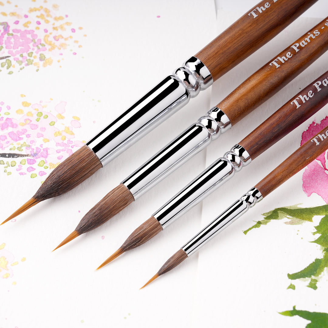 NEW: Extended Point Sable Detail Brushes with Gift Box - The Paris