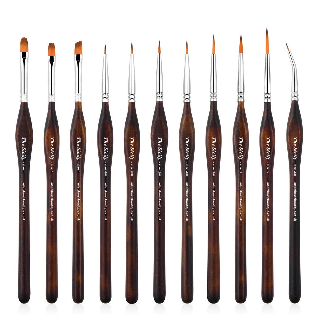 NEW: THE SICILY -  SET OF 11 FINE DETAIL ARTIST BRUSH