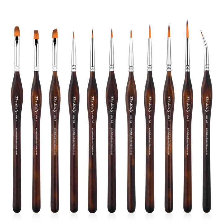 NEW: THE SICILY -  SET OF 11 FINE DETAIL ARTIST BRUSH