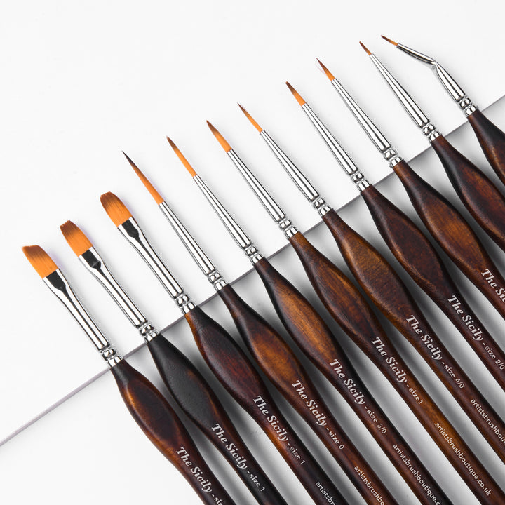 NEW: THE SICILY -  SET OF 11 FINE DETAIL ARTIST BRUSH