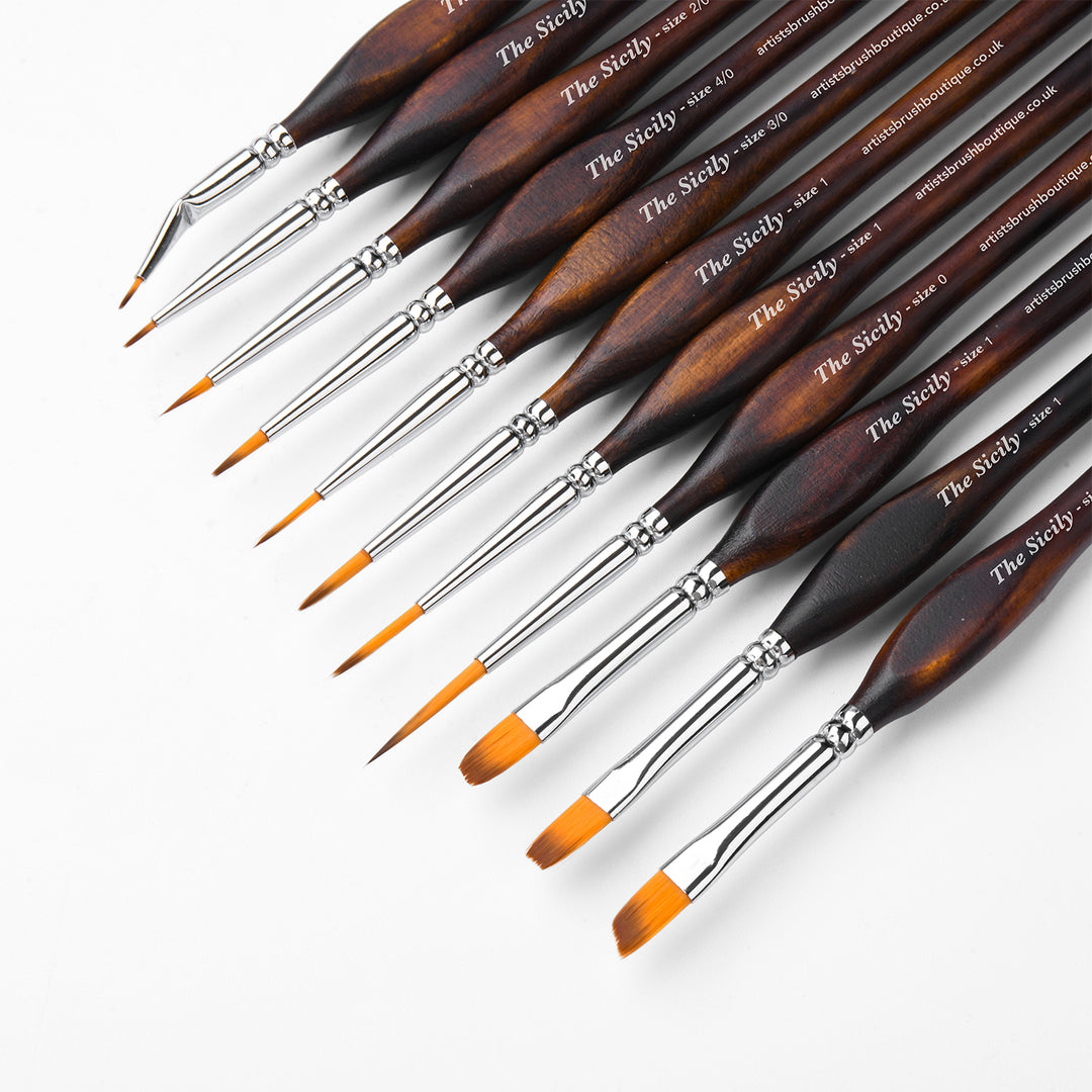 NEW: THE SICILY -  SET OF 11 FINE DETAIL ARTIST BRUSH