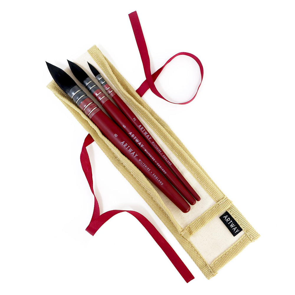 Synthetic Quill Mop Brush Set of 3, view 3