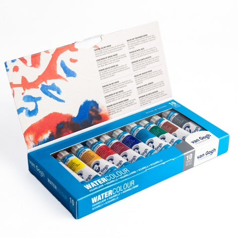 Van Gogh watercolour, set of ten tubes