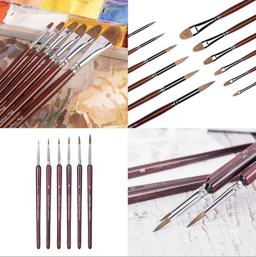 Set of 18 Sable Brushes + Free Brush Bag