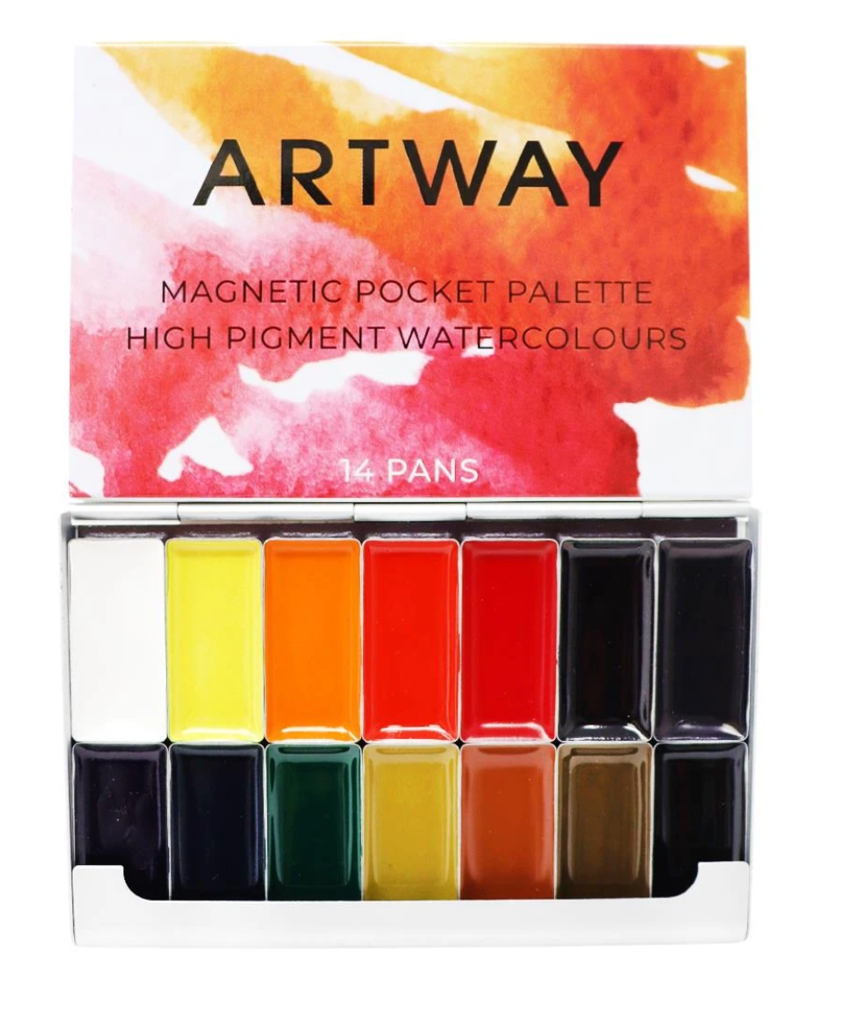 Artway Magnetic Pocket Palette Watercolour Set, view 3