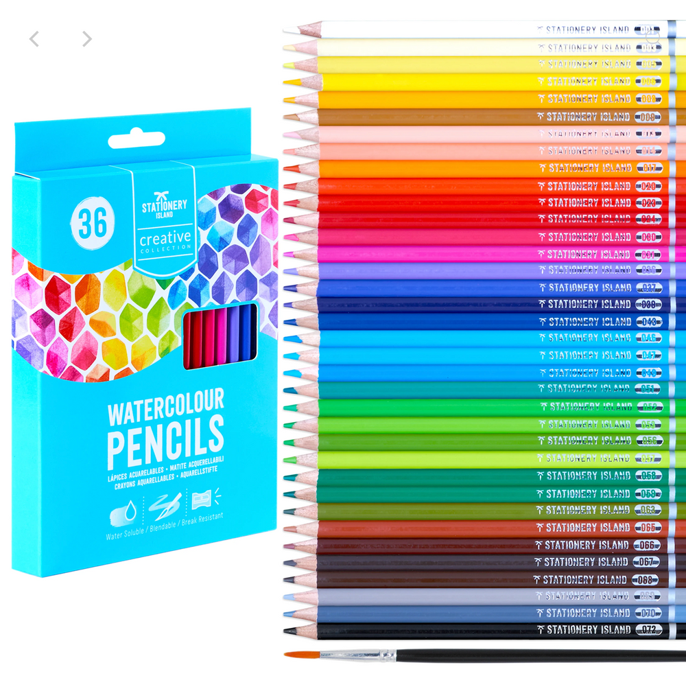 Watercolour Pencils, Set of 36