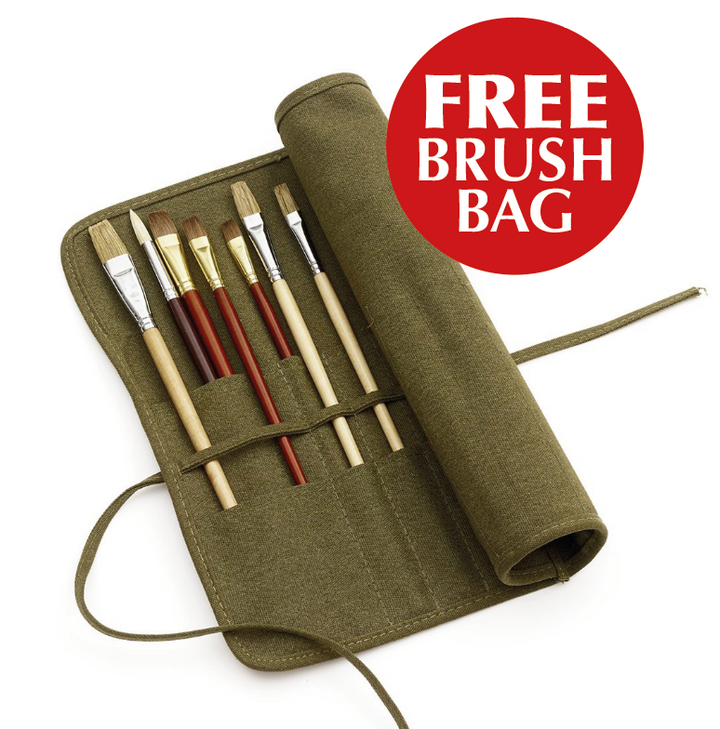 Set of 18 Sable Brushes - SPECIAL SAVER BUNDLE - FREE BRUSH BAG