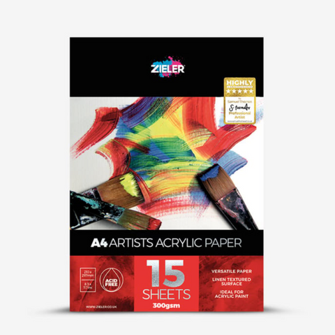 Zieler acrylic pad, A4, 300gsm