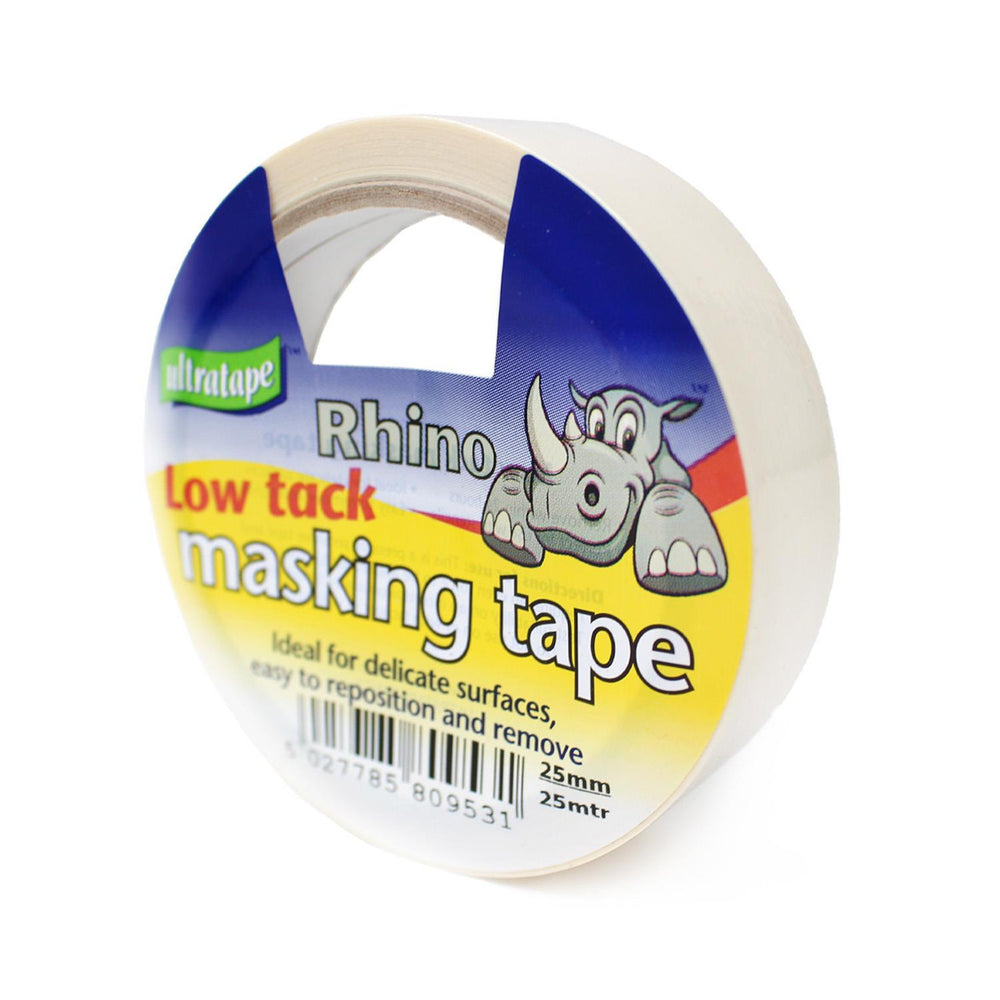 Low Tack Masking Tape, 25mm x 25m