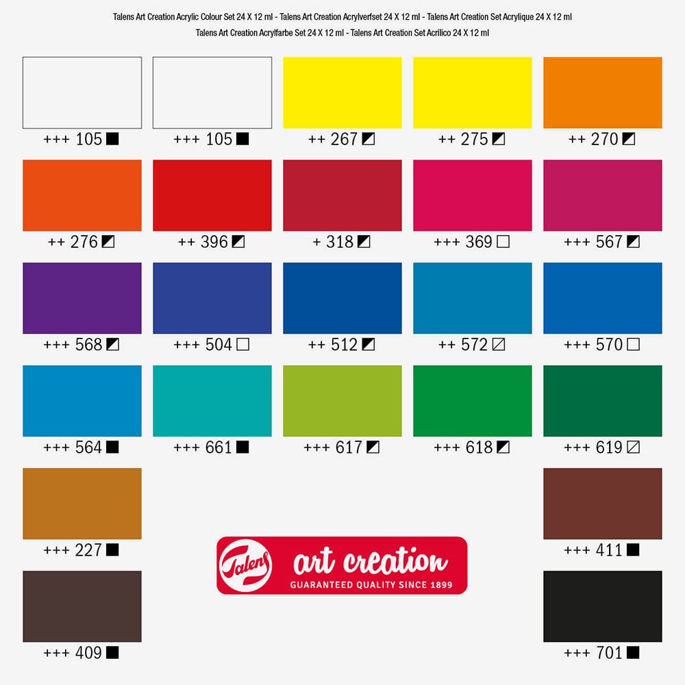 TALENS ART CREATION Acrylic set | 24 x 12 ml