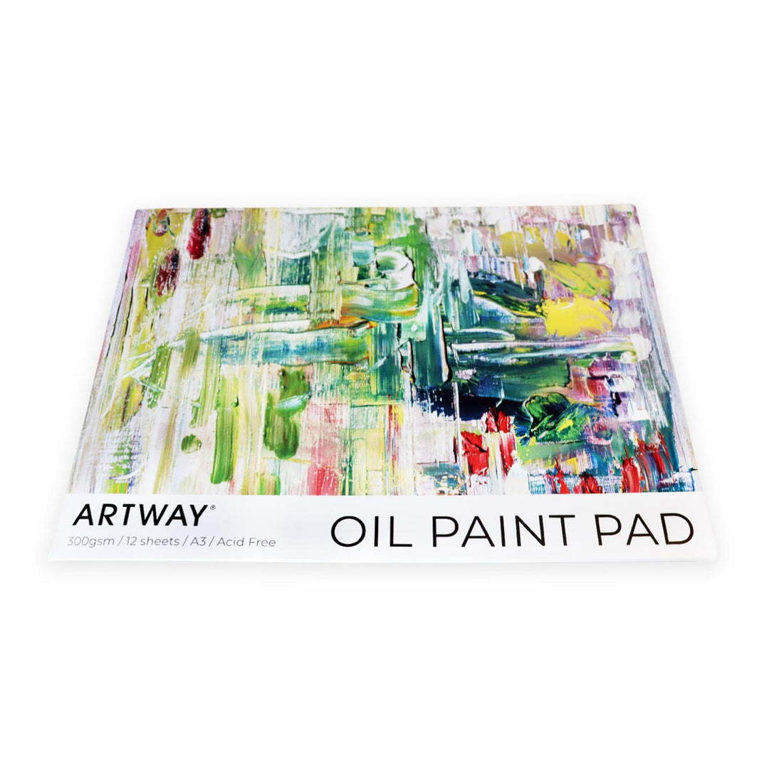 Oil Painting Paper Pad – 12 Sheets, 300gsm Pre-Primed Canvas-Feel Paper - A4