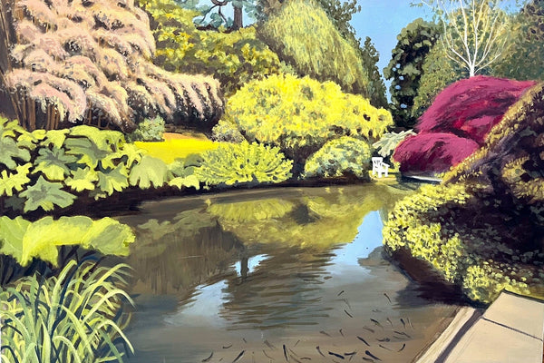 Winston's Favourite Chair, painted after a day at Chartwell, by Gill Baker