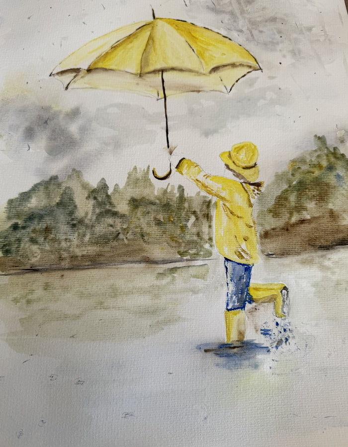 Fun in the rain, by Helen Cleary